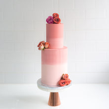 Load image into Gallery viewer, Ombre floral cake (2-tier)
